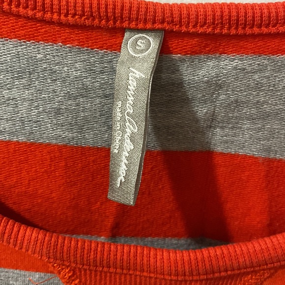 HANNA ANDERSSON red grey French terry sumner dress cap sleeve S - Picture 2 of 4